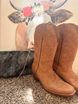 Brown cowboy boots