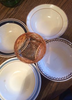 Five vintage bowls