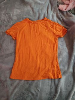 Basic silk orange shirt