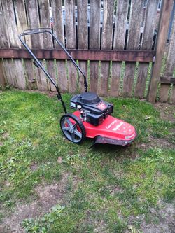 craftsman walk behind string trimmer with https://offerup.com/redirect/?o=MTU5LmNj motor used very little runs great