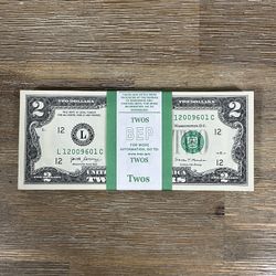 $2 bill $200 in pack sealed consecutive serial number series 2017 A