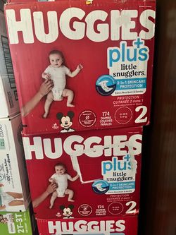 Huggies Plus Little Snugglers Size 2 Diapers – 2 Boxes