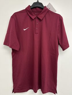 Nike Dri-FIT Men's Polo Shirt Size L (Maroon) Short Sleeve