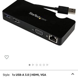 https://offerup.com/redirect/?o=U3RhclRlY2guY29t USB 3.0 to HDMI or VGA Adapter Dock - USB 3.0 Mini Docking Station w/ USB, GbE Ports - Portable Unive