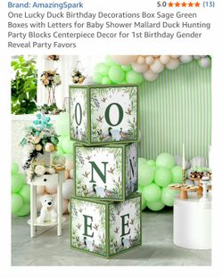 One & Two Birthday Decorations Box with Letters for 1st and 2nd Birthday  Party