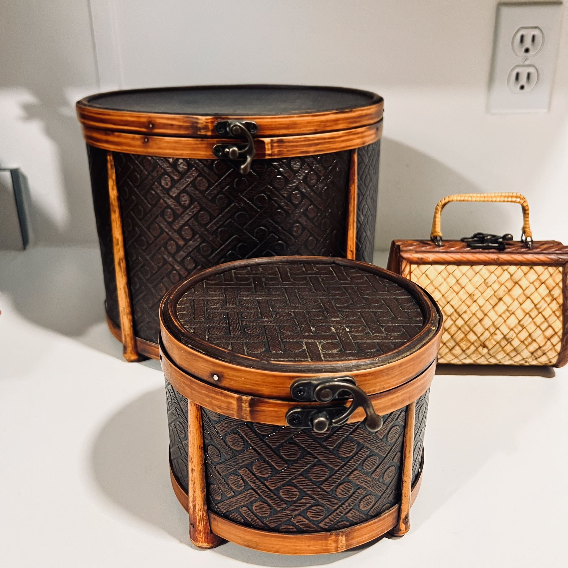 Vintage Container Decorative Storage Lot