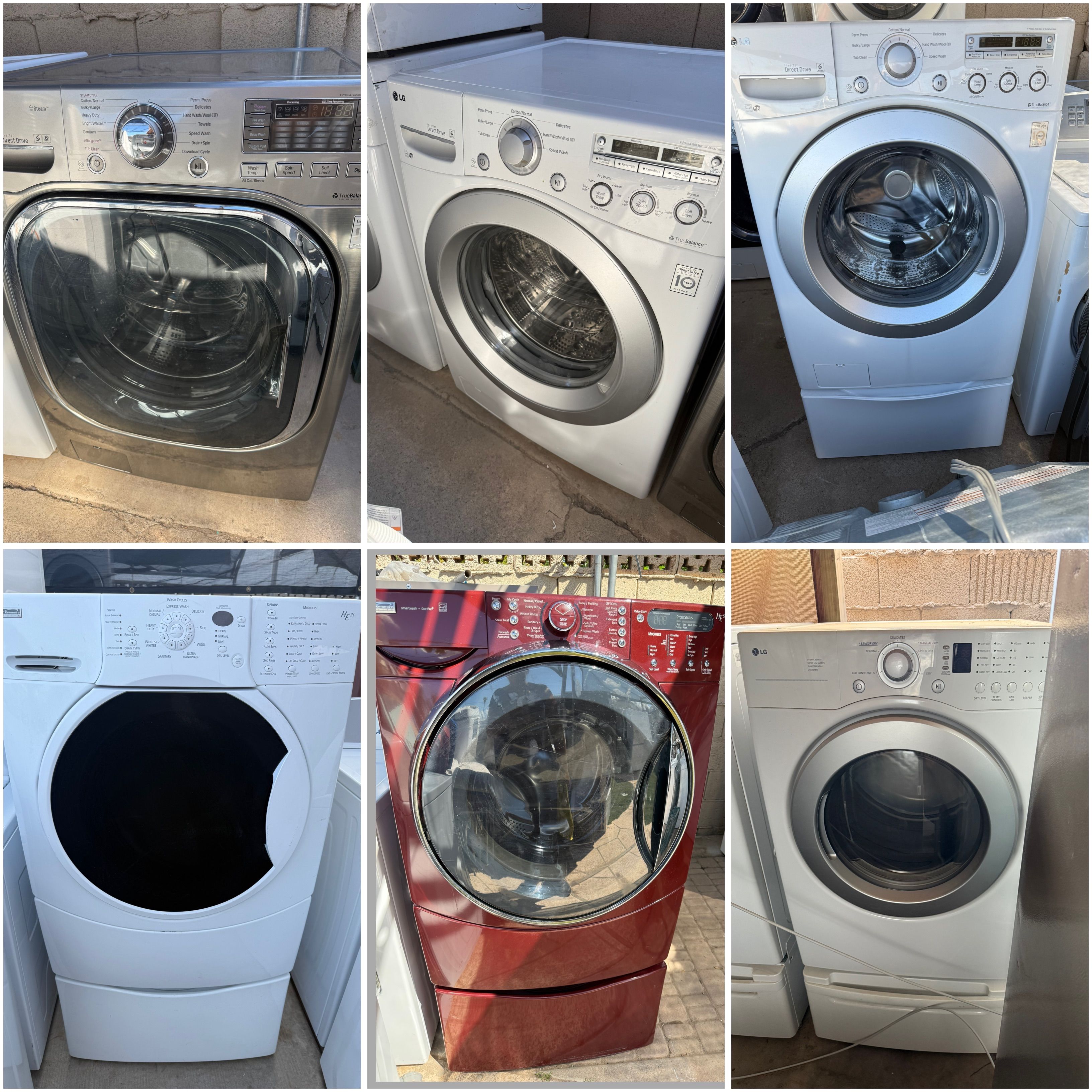 Front Load washer machine 4.5 cuft Extralarge capacity with pedestal or side by side / stackable