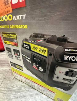 RYOBI 2,000-Watt Gray Gasoline Powered Digital Inverter Generator