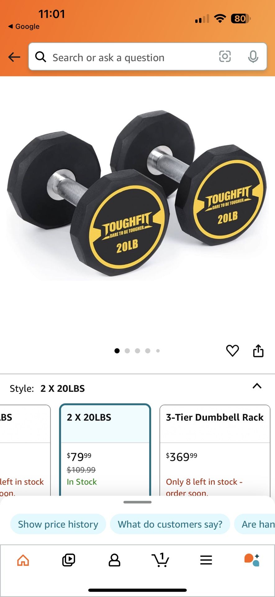 20 Lbs Dumbbell