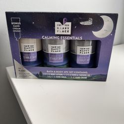 New set of calming essentials bath and body stuff