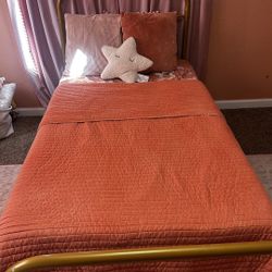 Gold Twin Size Bed Frame 