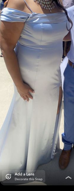Metalic Dusty Blue Dress