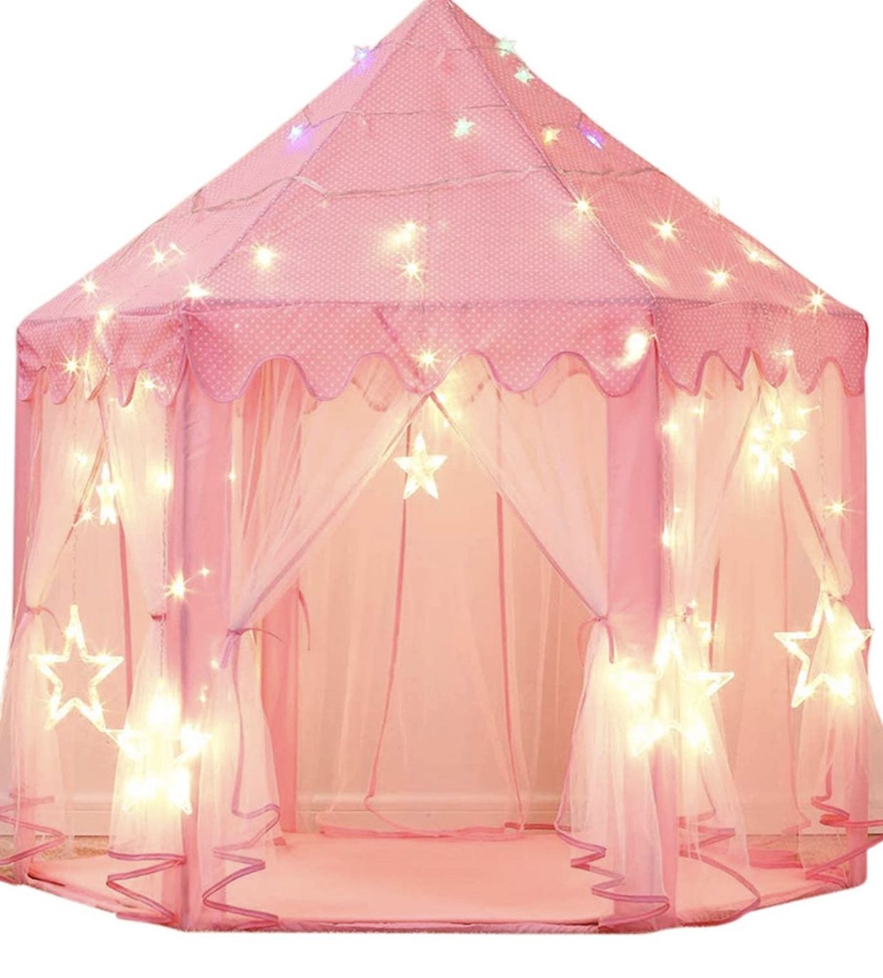 Princess Castle Tent With Star Lights