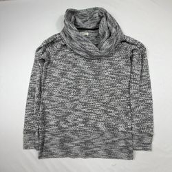 Lou & Grey Women's Gray Marled Cowl Neck Sweater Size S