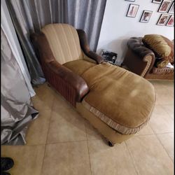 Leather Chaise Lounge