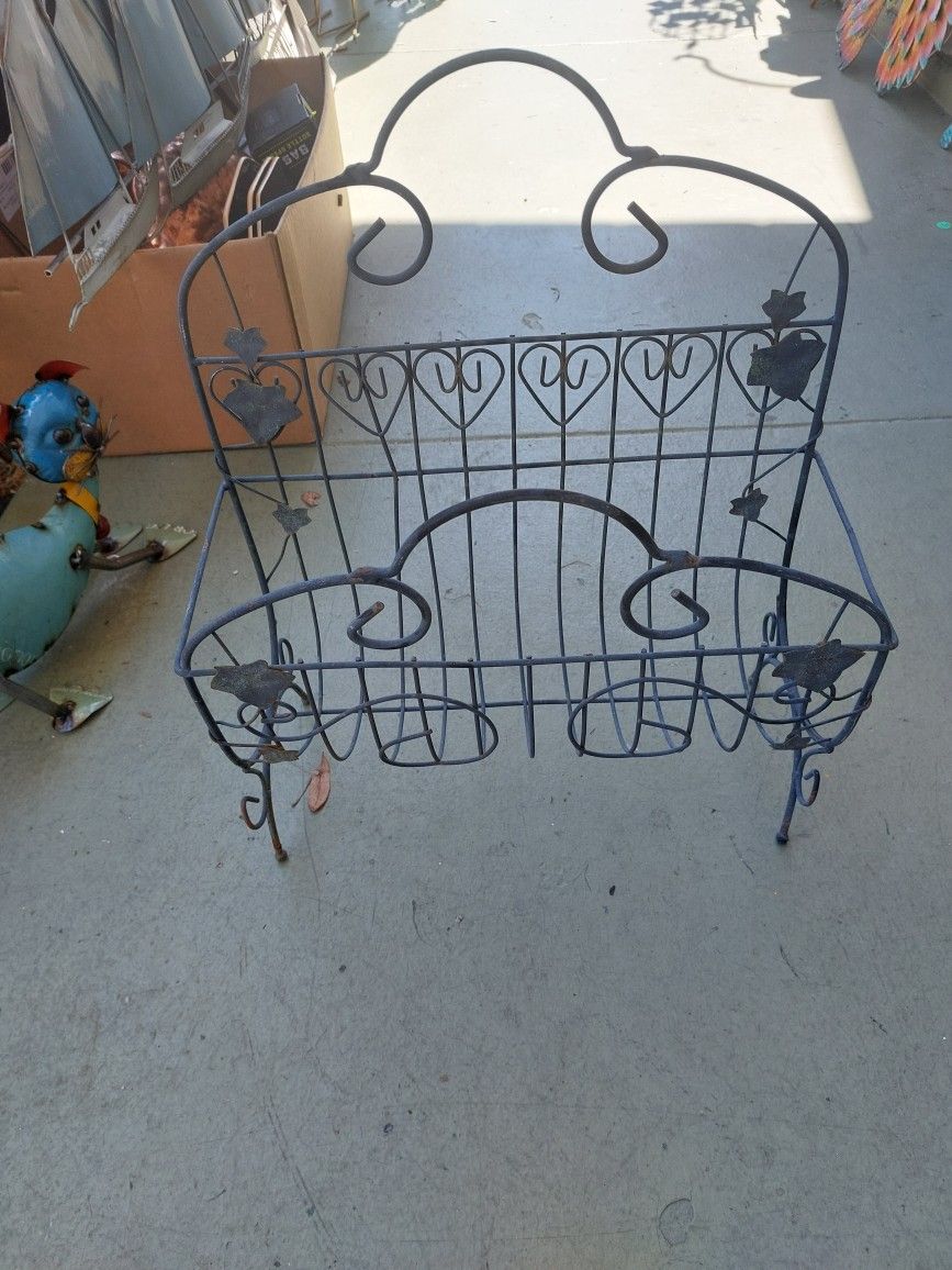 Cute little metal magazine rack