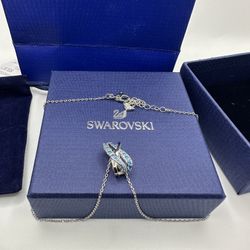 Swarovski Silver and Blue Infinity Necklace
