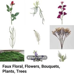 Faux Floral, Flowers, Bouquets, Plants, Trees