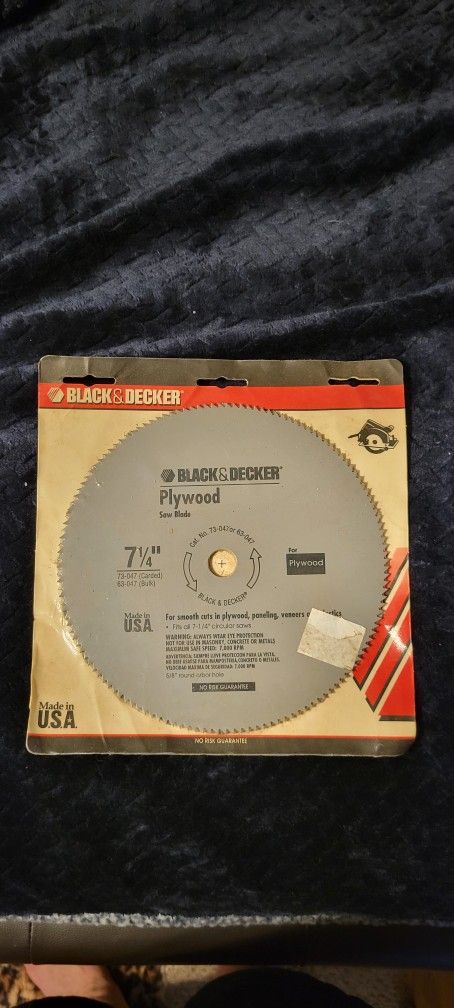 BLACK AND DECKER SAW BLADE 7"1/4