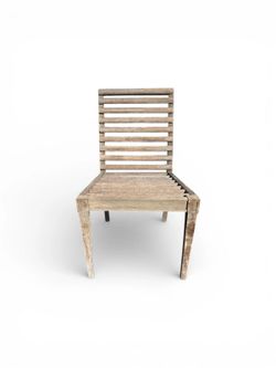 NY: Vintage Slatted Wood Accent Chair