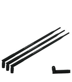 3 x 9dbi 2.4GHz 5GHz Dual Band WiFi RP-SMA Antenna for Routers Asus RT-AC66U RT-N66U RT-N16 AC1750 D-Link DIR-655 DIR-665 N900 Buffalo WZR-HP-G450H Ne