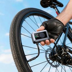 Mini Bike Tire Pump, 120PSI Portable Electric Bicycle Air Pump with Digital Gauge & Auto-Stop, 20s Faster Inflation