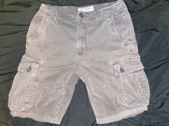Arizona Flex Classic Fit Cargo Shorts Men Size 29 Dark Gray/Charcoal Color