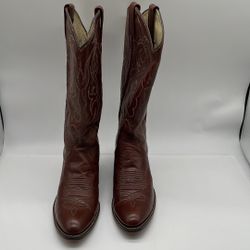 Dan Post 4287 Vintage Western Boots Brown Leather Stiched Women's Size 7.5 C