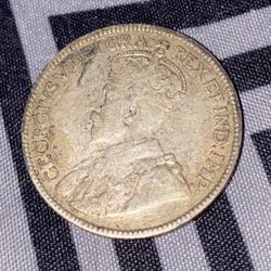 1919 Canada 25 Cent 92.5% Silver Quarter. And 1919 Canada 1 Cent Penny George V