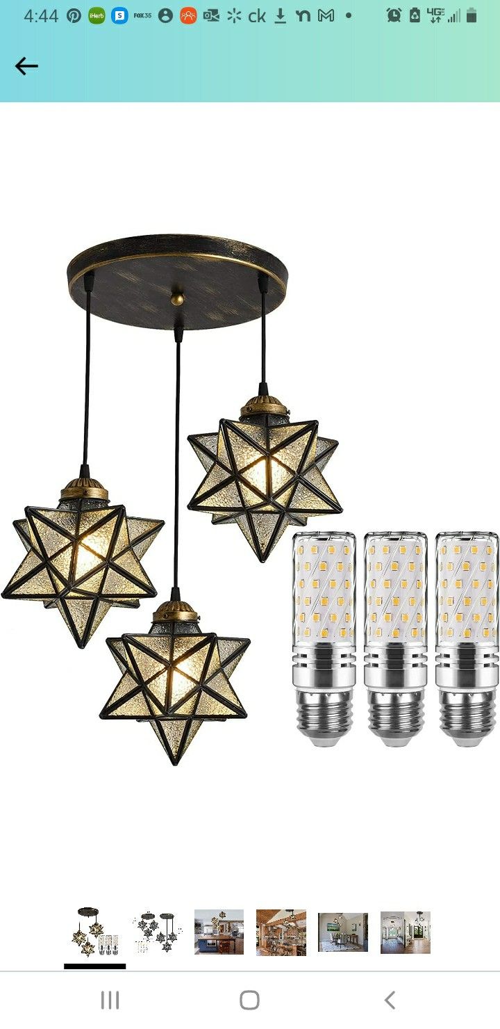 Moravian Star LED Pendant Light Chandelier NEW!
