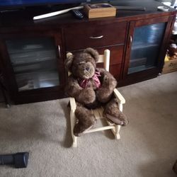 Boyds Bear And A Rocking Chair