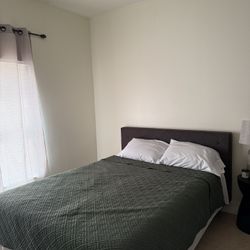 Queen Bed frame And Mattress 