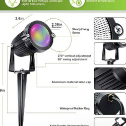 Color Changing Solar Spotlight Outdoor 6pk
