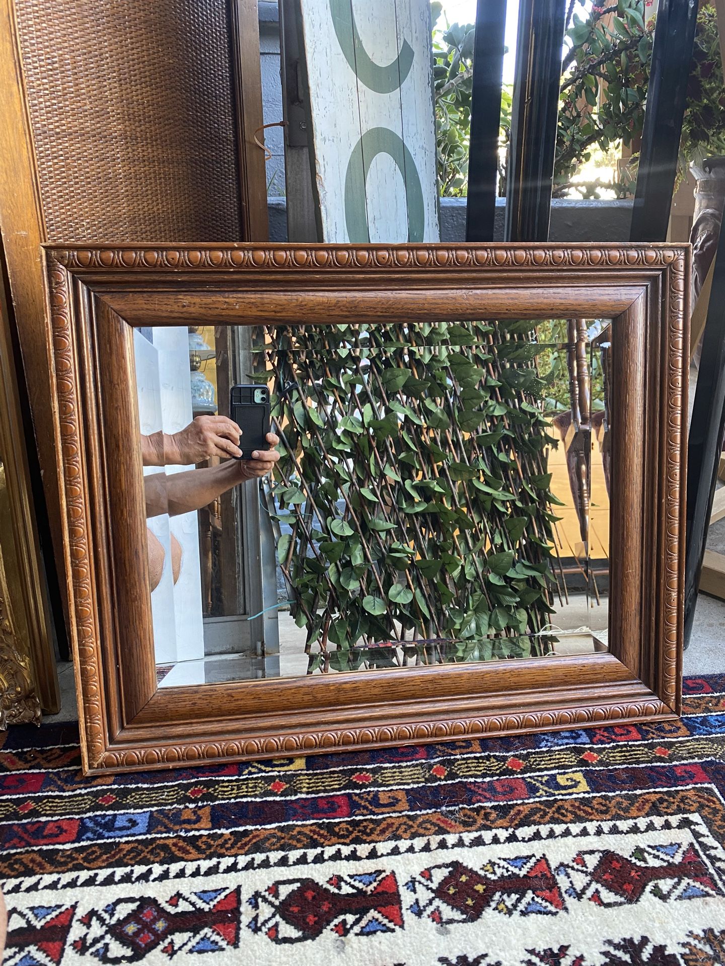 Antique Solid Wood, Beautiful Mirror