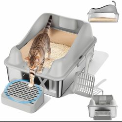 Stainless Steel Cat Litter Box XL -