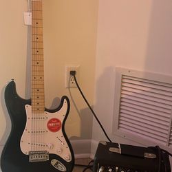Squier Electric Guitar + Amp