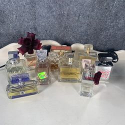 9 Bottles Perfume Lot Bundle Collection Eau De Parfum Toilette (Read)