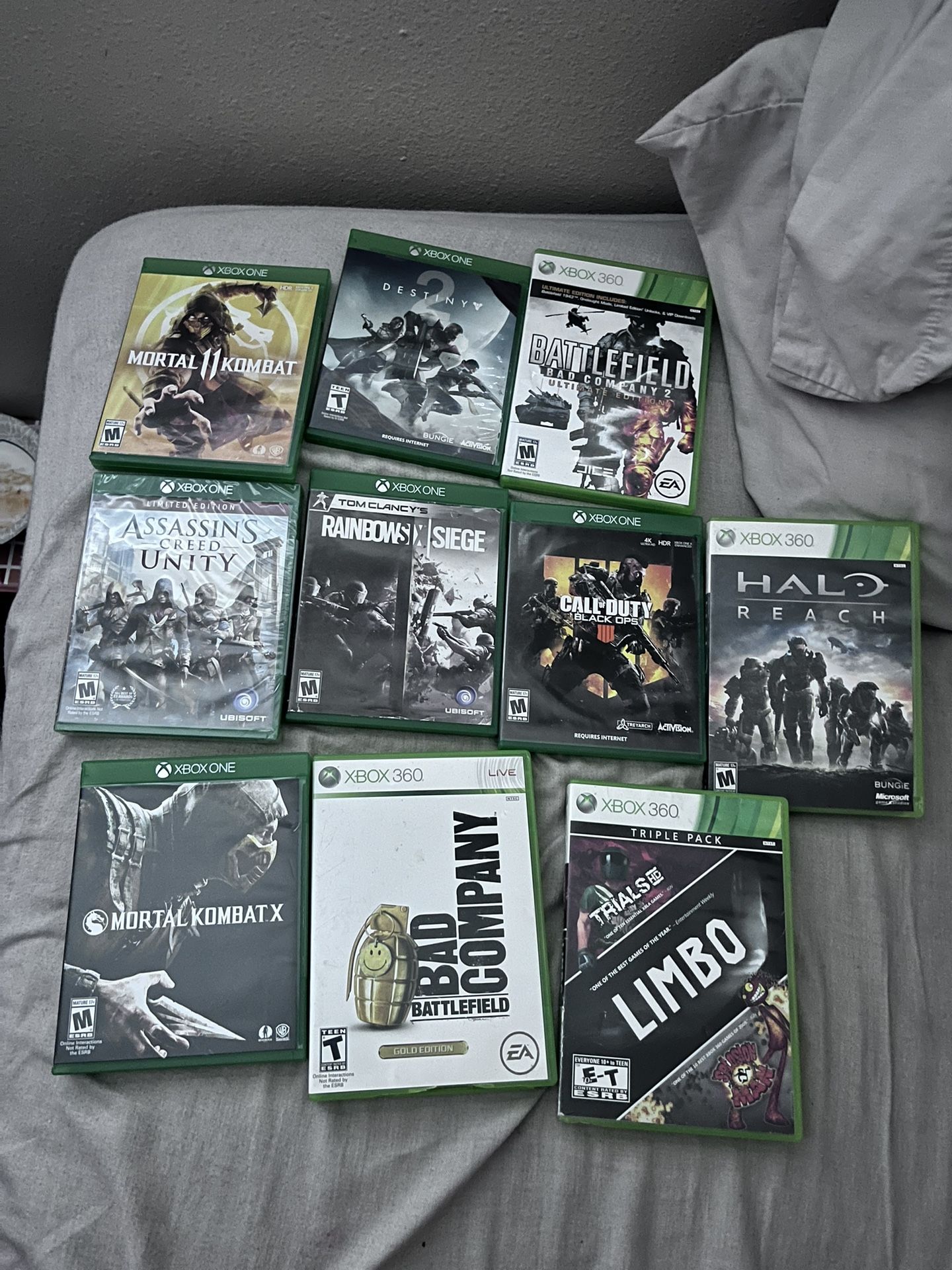 Xbox one and 360 games 