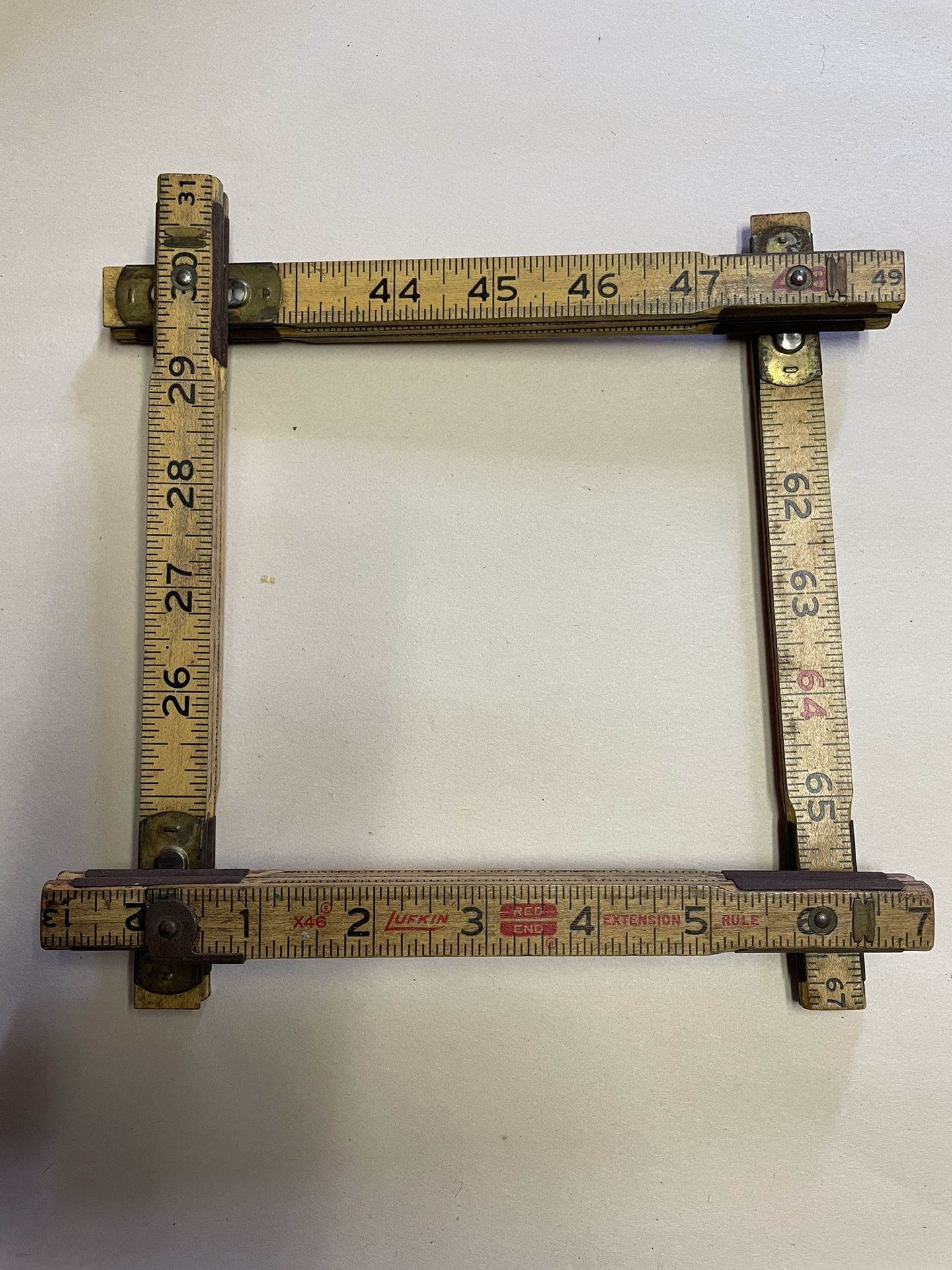 VINTAGE LUFKIN EXTENSION RULE RULER X46 USA
