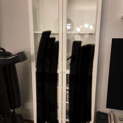 2x OXBERG Glass door, white For Billy Bookcase