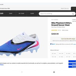 Mens Nike Phantom 6 Elite L Ground Soccer Cleat - Mens Size 10