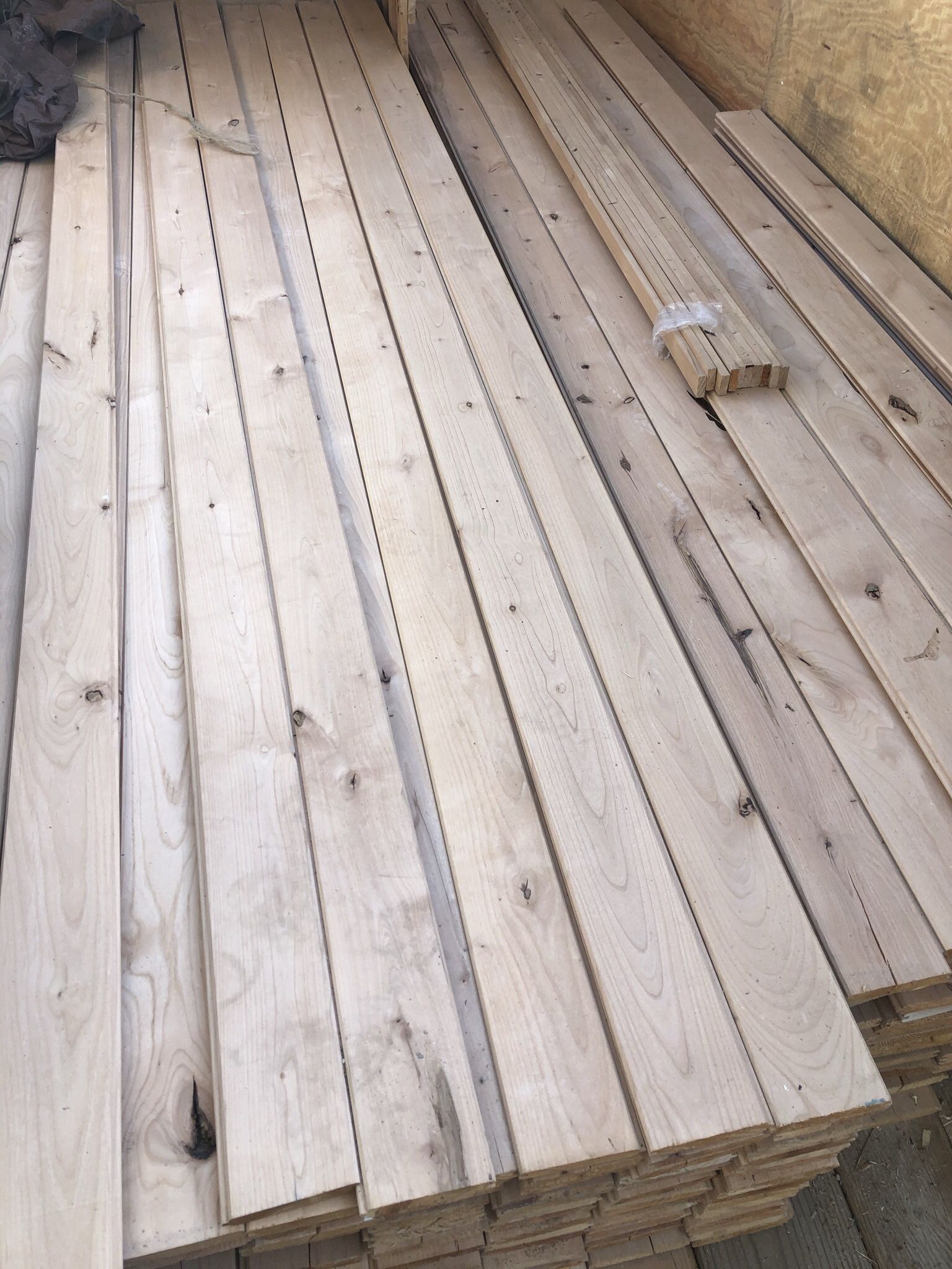 Knotty Alder Unfinished Tongue and Groove custom smooth 4s4 knotty alderwood 10’ long boards ( wall or ceiling)