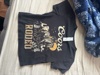 Coors beer rodeo crop top tshirt