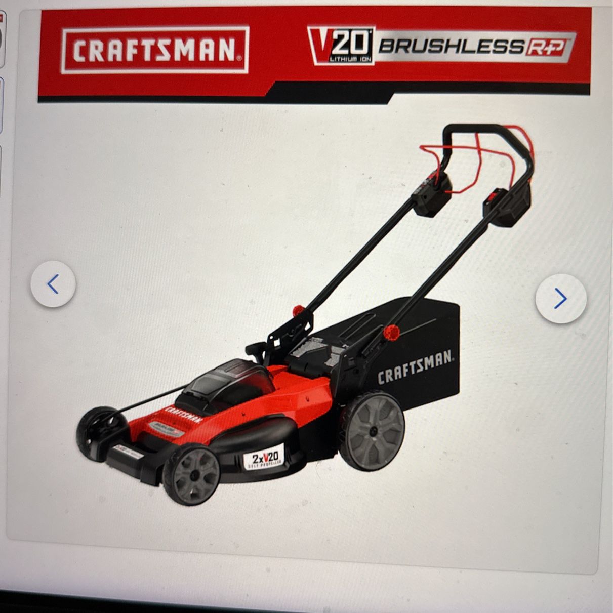 11 Months Old Craftsman Electric Mower + Extra Batteries + Extra Blades