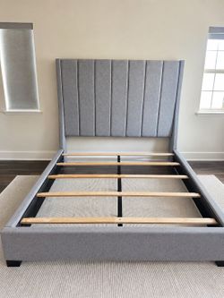 California king bed frame with 50” Samsung plasma TV
