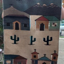 Vintage Artesanias Rya Church Scene Art Décor Woven Hanging Wall Tapestry

⁣
⁣
