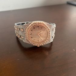 Moissanite AP VVS bust down watch
