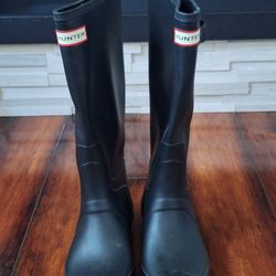 HUNTER Original Tall Women’s Black Rain Boots Size:7