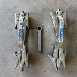 Price Is FIRM $40.00 X-Chock Wheel Stabilizer - Pair - One Handle
