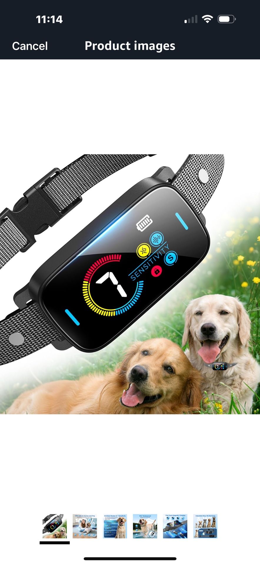 Upgrade Ultrasonic Bark Collar for Large Medium Small for Dogs Smart Automatic Bark Collar Rechargeable Anti Barking Training Collar with Waterproof V